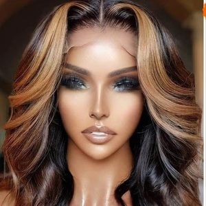 100% HH caramel blonde highlighted 14” wig 5x5